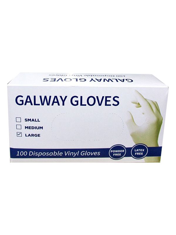 Photo of Galway Gloves Large Vinyl  Pk10x100's