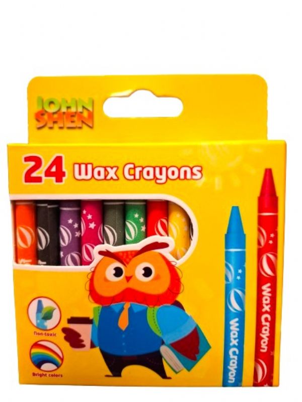 Photo of Johnshen 24pk Wax Crayons Pk12