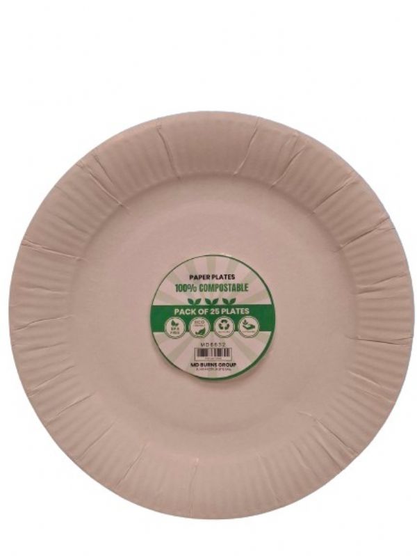 Photo of Paper Plates 9'/23cm 25 Pack   Pk36x25's