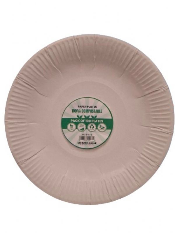 Photo of Paper Plates 9'/23cm 100 Pack   Pk10x100's