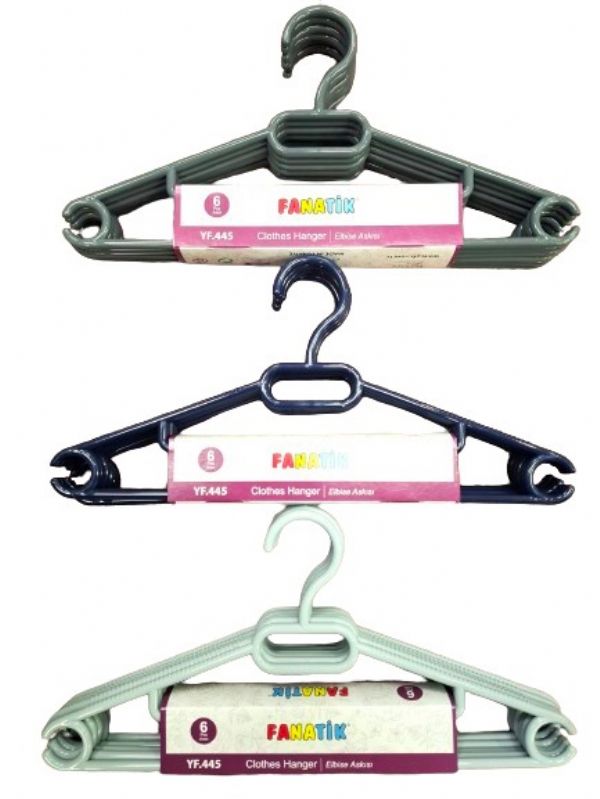 Photo of 6pc Clothes Hanger 3 Asst Pk32x6's