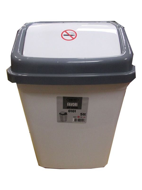Photo of White 5l Flip Top Bin Pk36