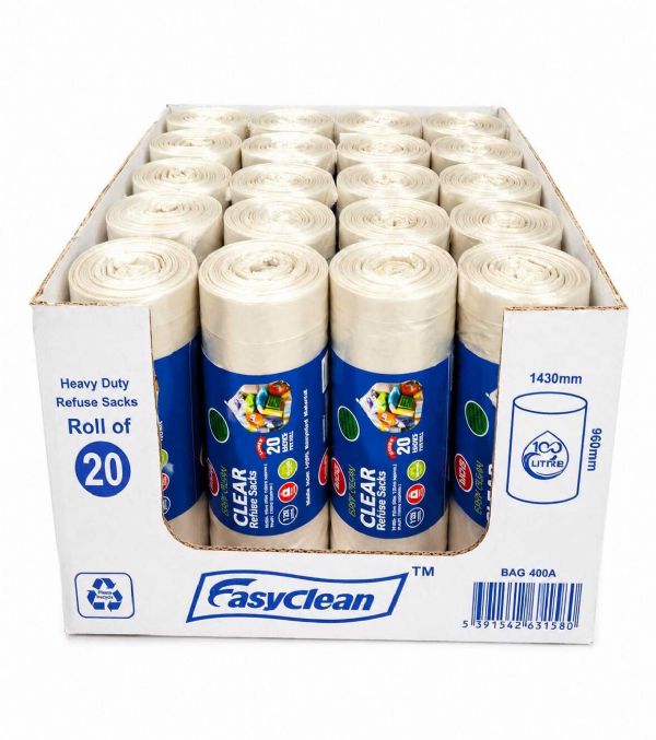 Photo of Mdb Roll H/duty Clear Sacks 132x66cm Pk20x20