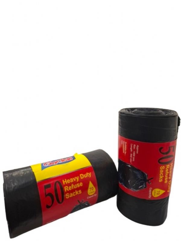 Photo of Easyclean 50pk Black Bags  70ltr Pk12