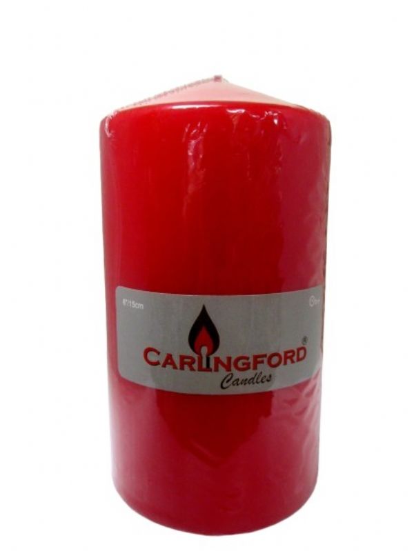 Photo of Pillar Church Candle Med Red Pk18 67hr