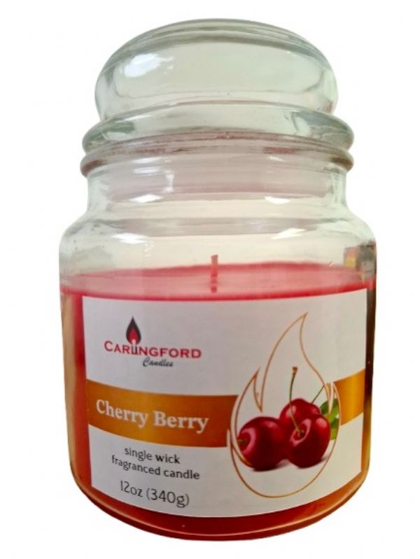Photo of Carlingford Jar Candle Cherry Berry 12oz Pk6