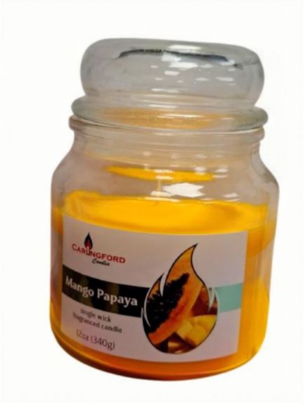 Photo of Carlingford Jar Candle Mango Papaya 12oz Pk6