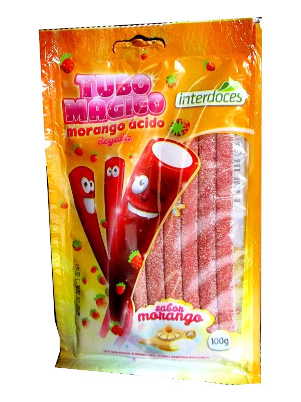 Photo of Strawberry Sour Tubes Pk24x100g