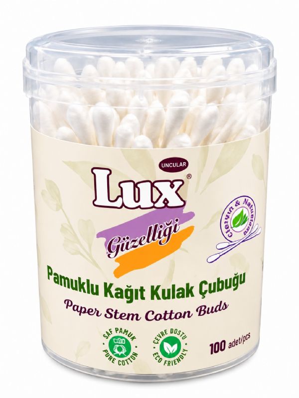 Photo of Lux Paper Stem Cotton Buds 100's Pk24x100's