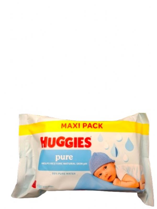 Photo of Maxi Pack Huggies Pure Wipes  Pk12x60's