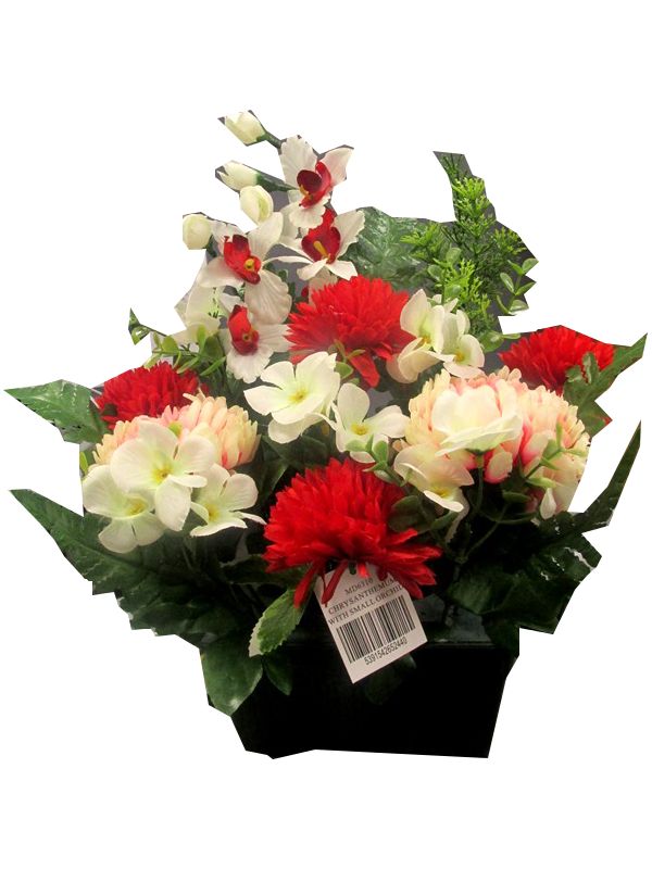 Photo of Chrysanthmum /orchid Grave Pot 30x15cm Pk8