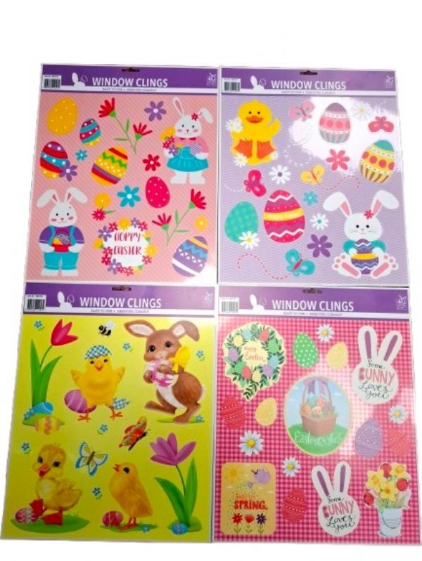 Photo of #1 Easter Window Clings 4 Asst Pk36