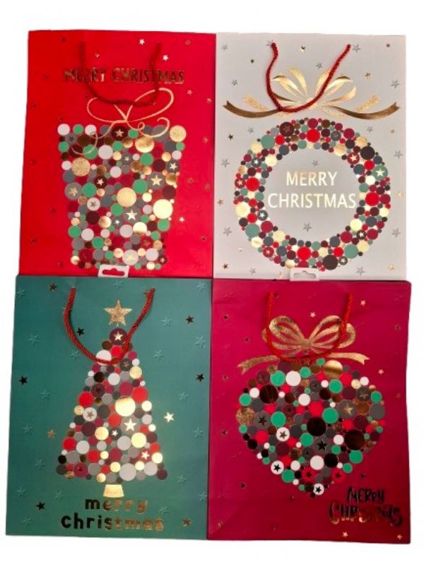 Photo of Ex Large Xmas Baubles Gift Bag Pk12