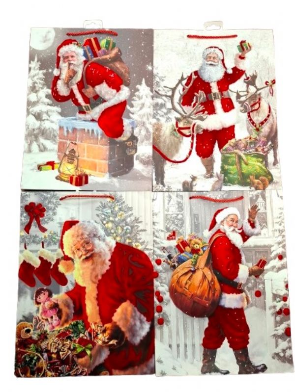 Photo of Extra Large Velvet Santa Xmas  Gift Bag Pk12