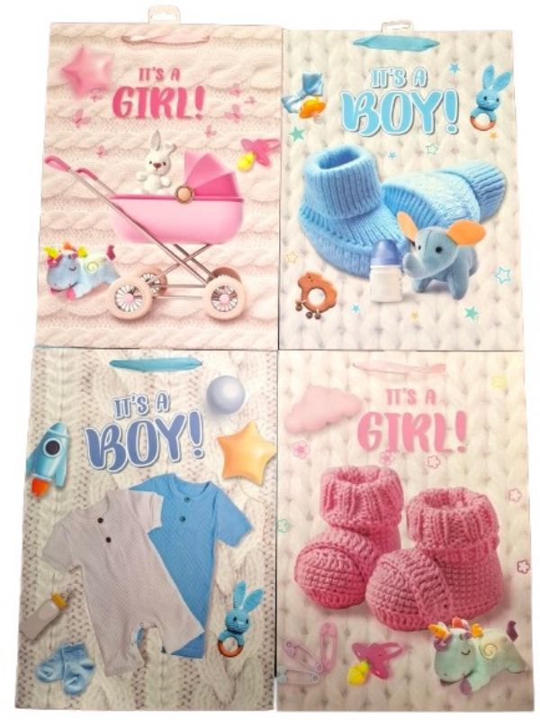 Photo of Extra Large Its A Boy/girl Gift Bag Pk12