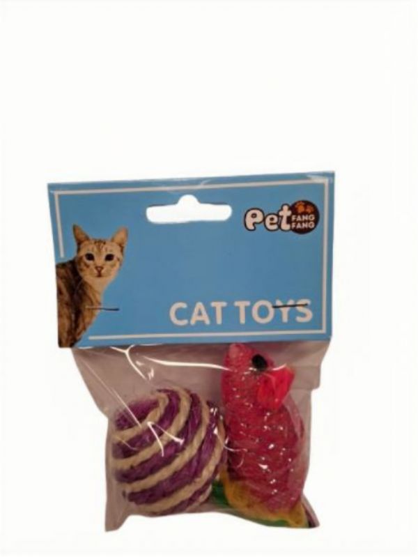 Photo of Cat Toy Mouse With String Pk12