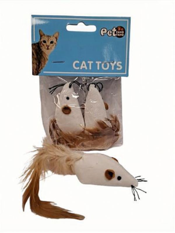 Photo of Cat Toy Twin Mice Pk12