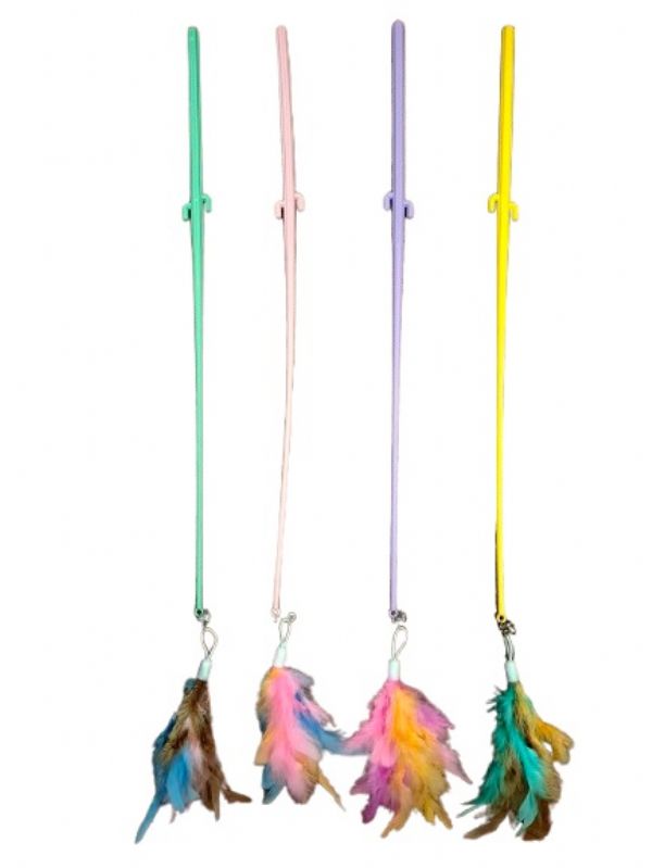 Photo of Cat Toy Dangling Feather With Bell Pk12