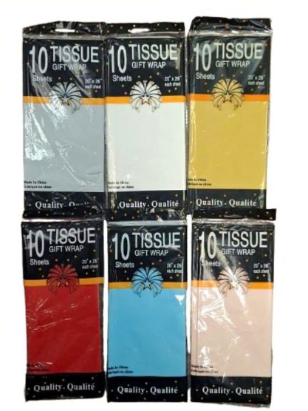 Photo of Tissue Paper 10 Sheets 20' X 26' Asst Pk12