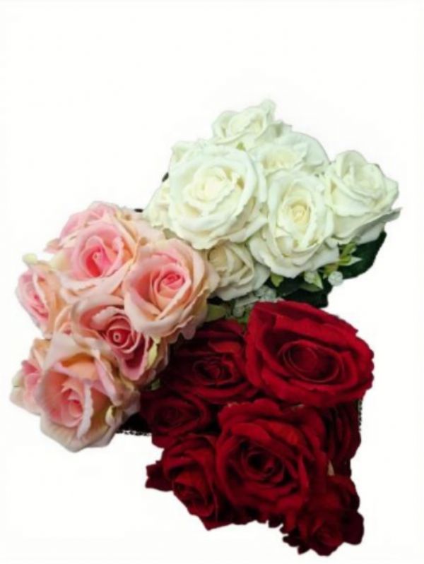 Photo of Mini Rose Bunch With Gypsophila 3 Asst Pk24