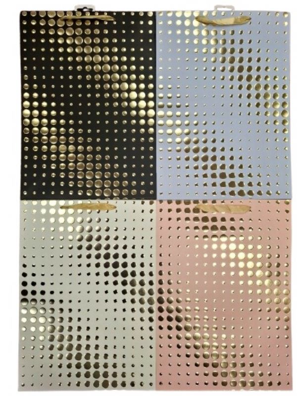 Photo of Ex Large Gold Bubbles Gift Bag Pk12