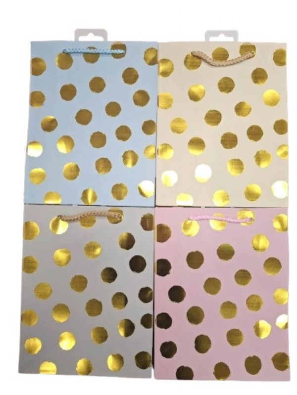 Photo of Medium Golden Dots Gift Bag Pk12