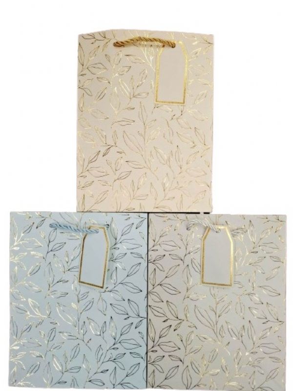 Photo of Medium Golden Leaf Gift Bag Pk12