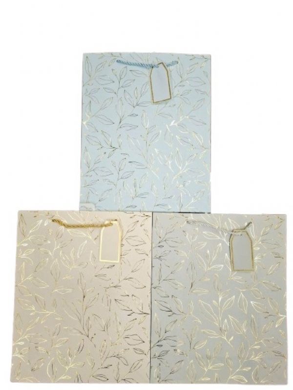 Photo of Large Golden Leaf Gift Bag Pk12