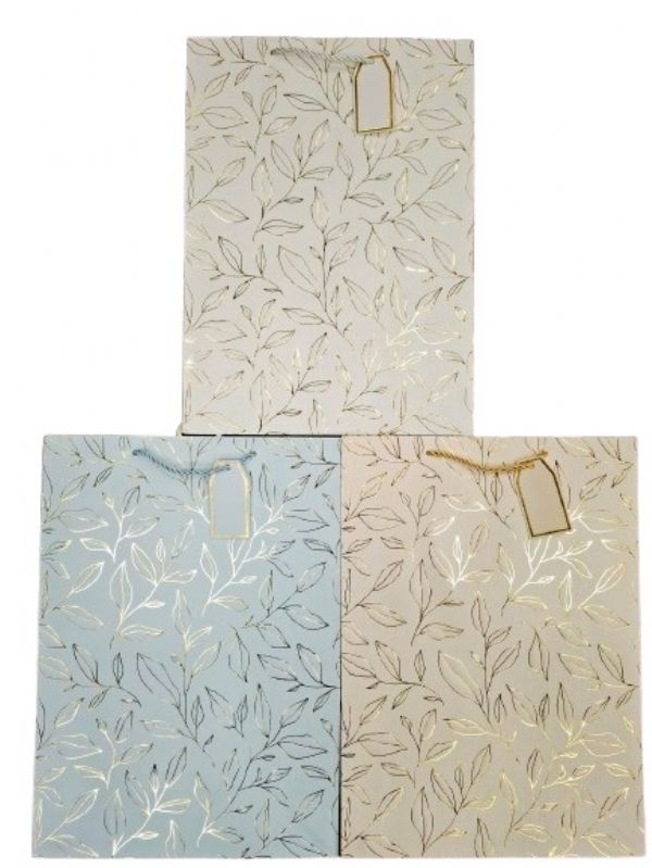 Photo of Extra Large Golden Leaf  Gift Bag Pk12