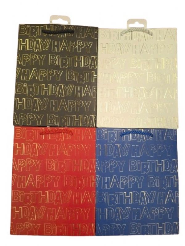 Photo of Medium Happy Birthday Gift Bag Pk12
