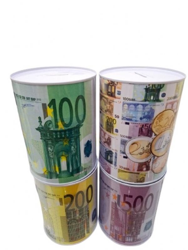 Photo of Ç Large Euro Money Tins H22cm/w16cm Pk24