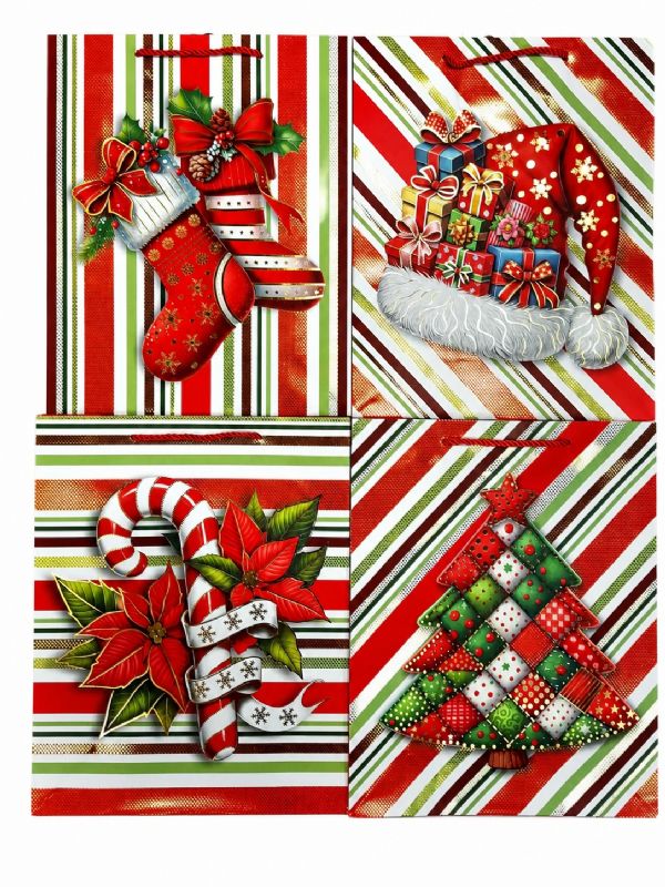Photo of Large Christmas Cheer Gift Bag Pk12