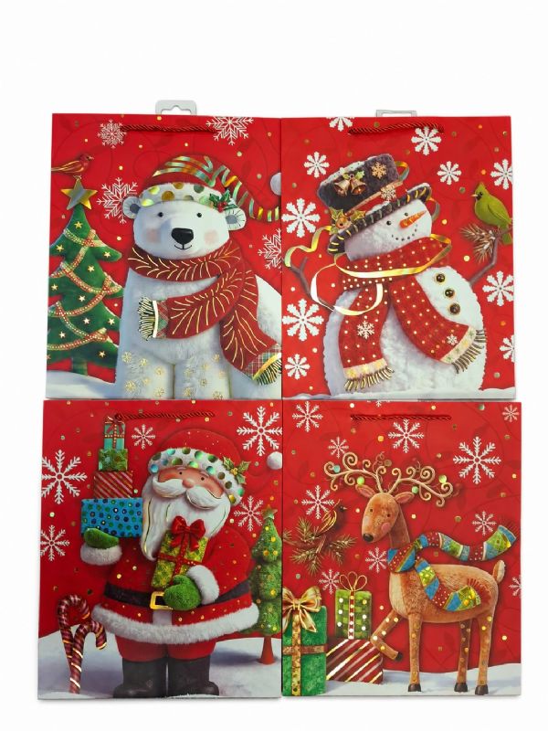 Photo of Large Merry & Bright Gift Bag Pk12