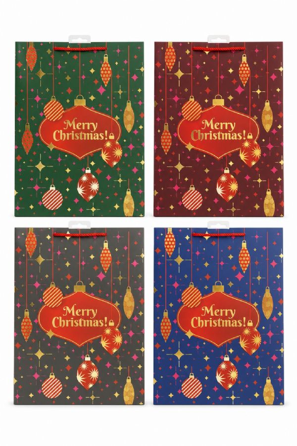 Photo of Exlarge Bauble Celebration Xmas Gift Bag Pk12
