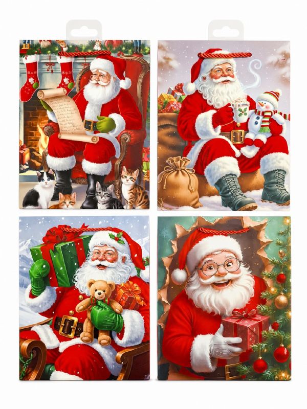 Photo of Medium Velvet Santa Gift Bag Pk12