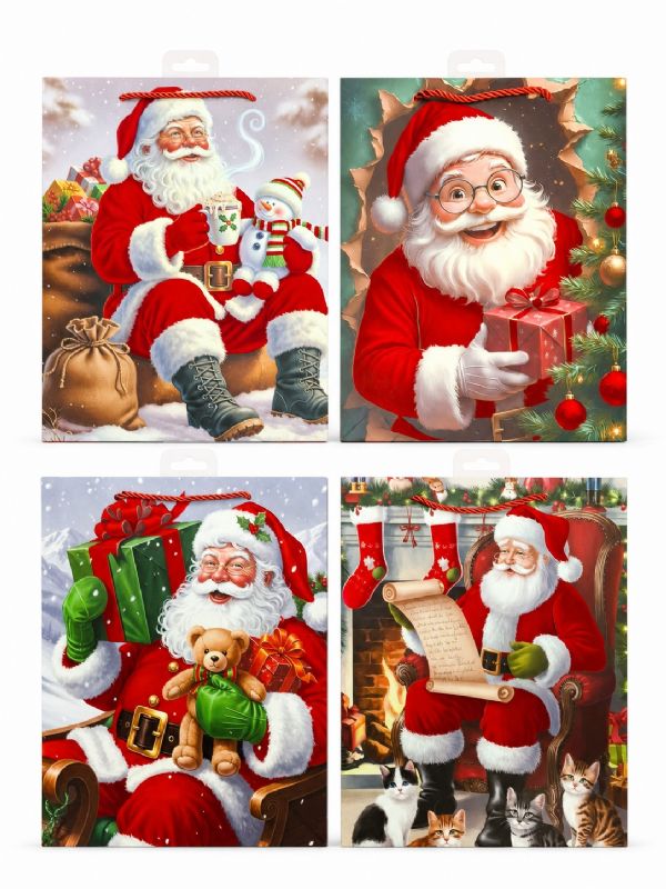 Photo of Large Velvet Santa Gift Bag Pk12