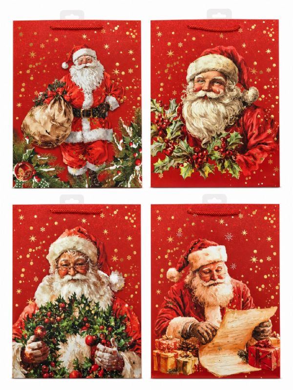 Photo of Ex Lge Santas Holly Gift Bag Pk12