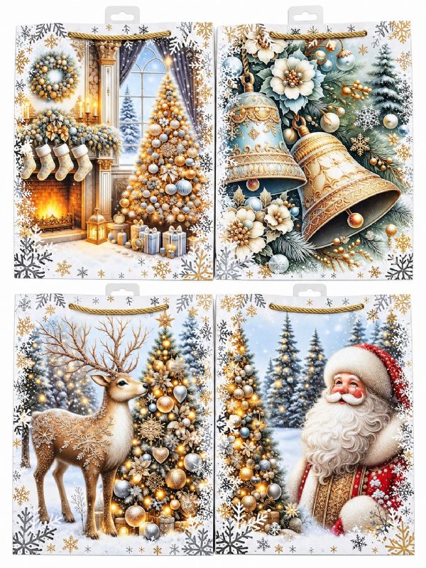 Photo of Large Christmas In The Snow  Gift Bag Pk12