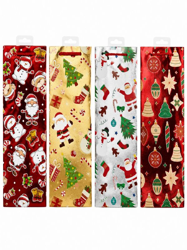 Photo of Decorative Christmas Bottle Bag Pk12