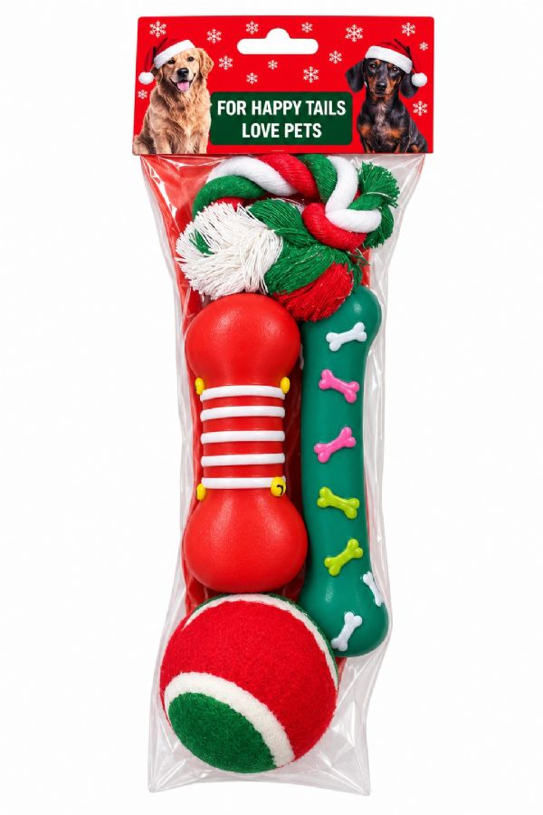 Photo of Doggy Xmas Stocking Chew Toy Pk6