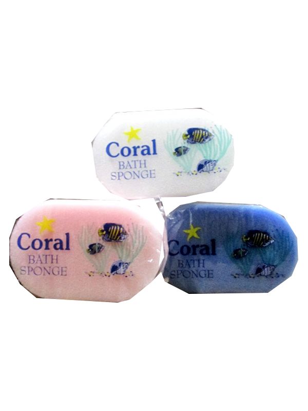 Photo of Coral Bath Sponge Asst Pbw  Sp30g-6  Pk10