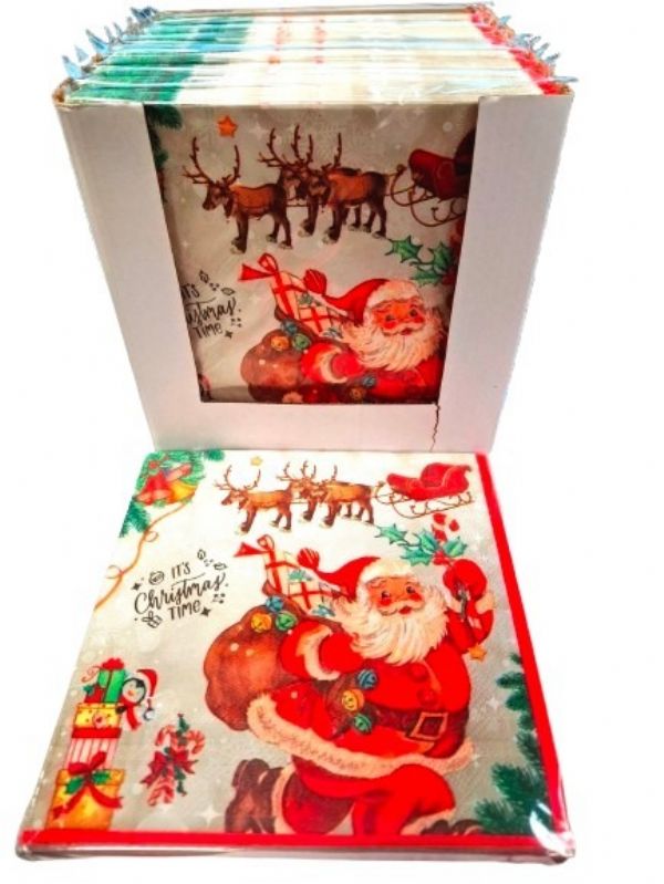 Photo of Santa 3ply Christmas  Napkins Pk10