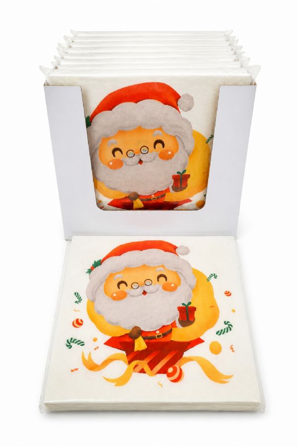 Photo of Santa Christmas 3ply Xmas  Napkins Pk10