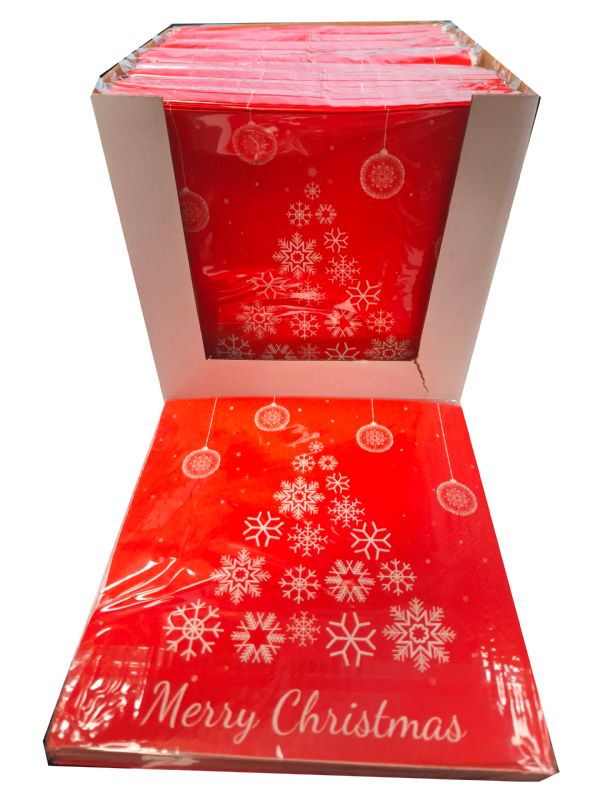 Photo of Merry Xmas 3ply Christmas Napkin D/bx Pk10