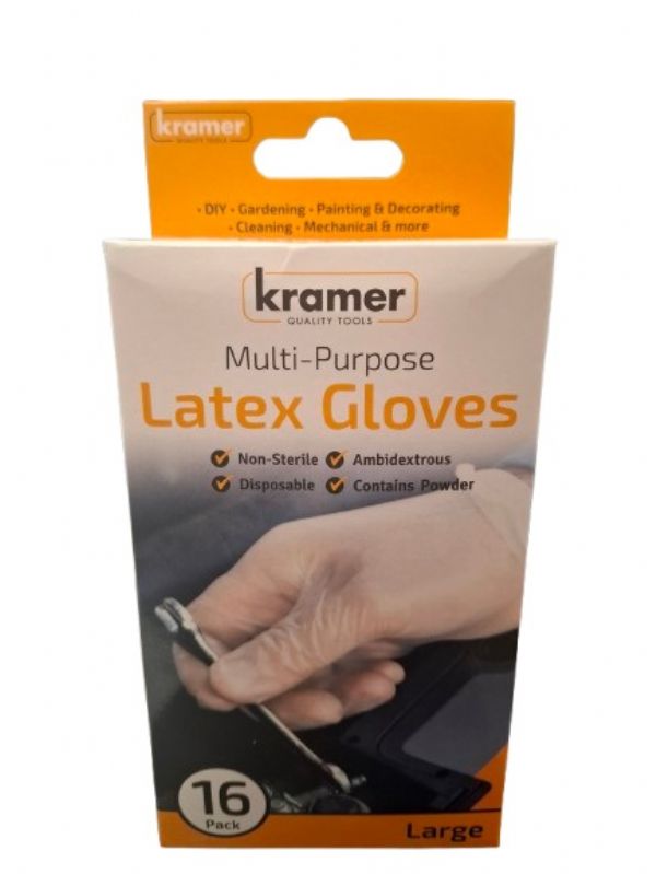 Photo of Kramer Large  Latex Gloves Pk24x16's