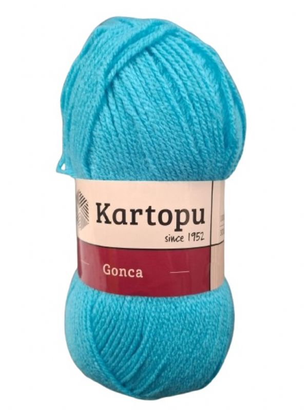 Photo of K515 Kartopu Turquoise Blue Double Wool  Pk10